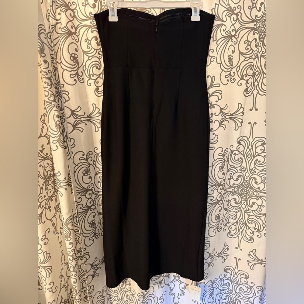 Abercrombie & Fitch Black Strapless dress with Big Slit in front - Picture 4 of 5